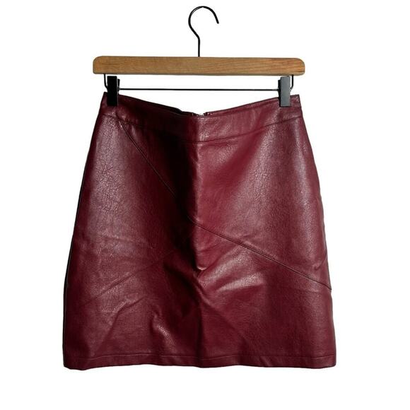 ZEAGOO WOMEN CLASSIC HIGH WAISTED FAUX LEATHER BODYCON SLIM MINI SKIRT LARGE